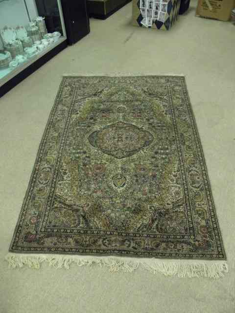 Appraisal: Handmade Turkish wool pile area rug Measures ' '' x