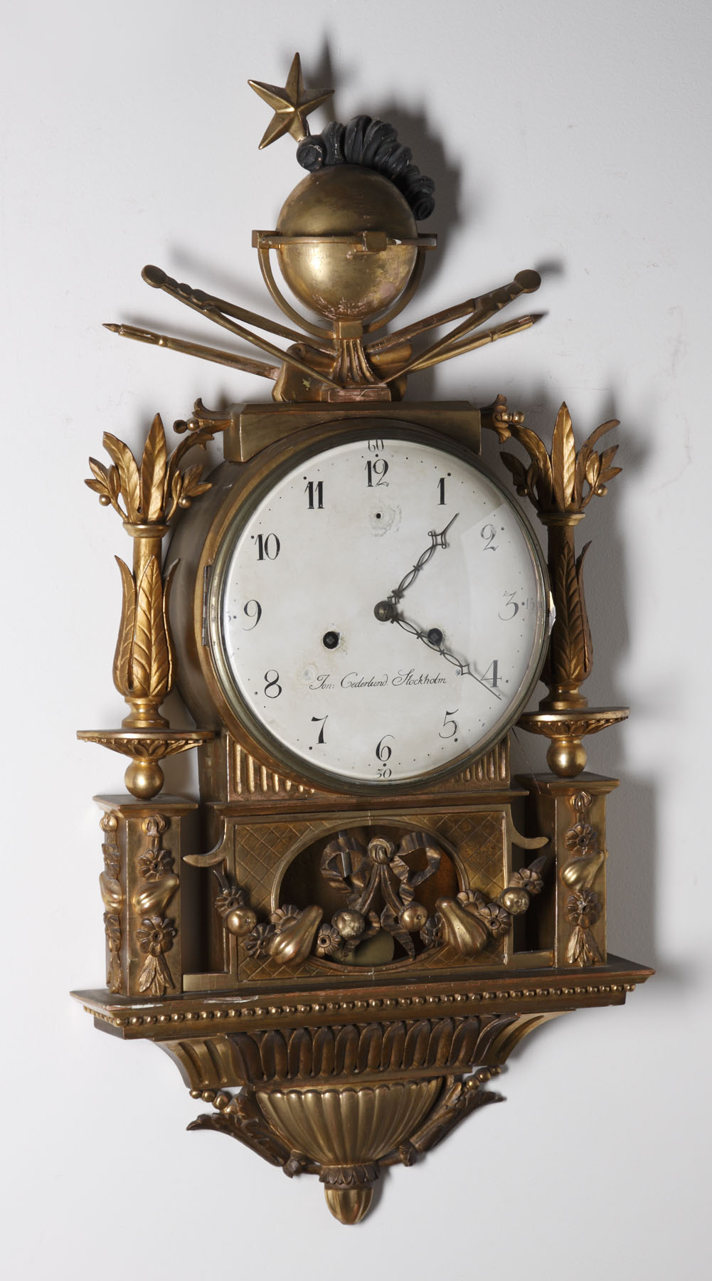 Appraisal: Fine Rare Jon Cederlund Wall Clock Fine Rare Jon Cederlund