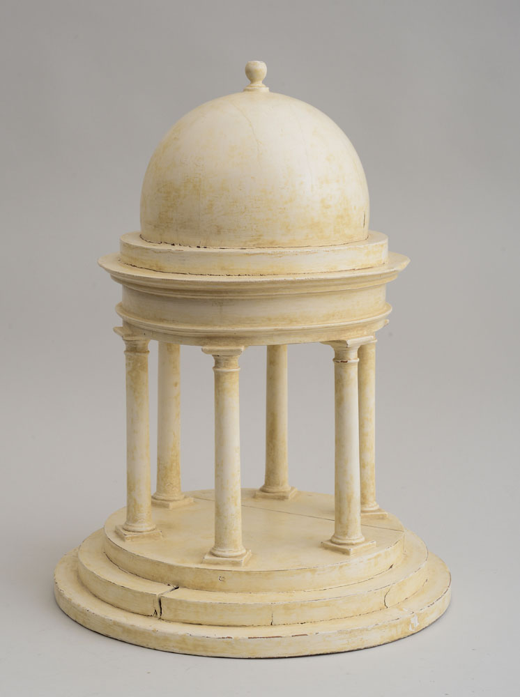 Appraisal: NEOCLASSICAL STYLE PAINTED WOOD MODEL OF A GARDEN FOLLY The