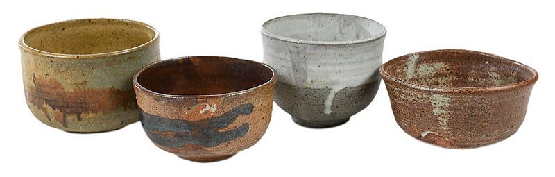 Appraisal: Toshiko Takaezu Hawaii - four footed ceramic bowls all signed