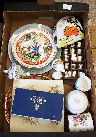 Appraisal: Tray of Mixed Collectables and Giftware comprising Wedgwood Collector Christmas