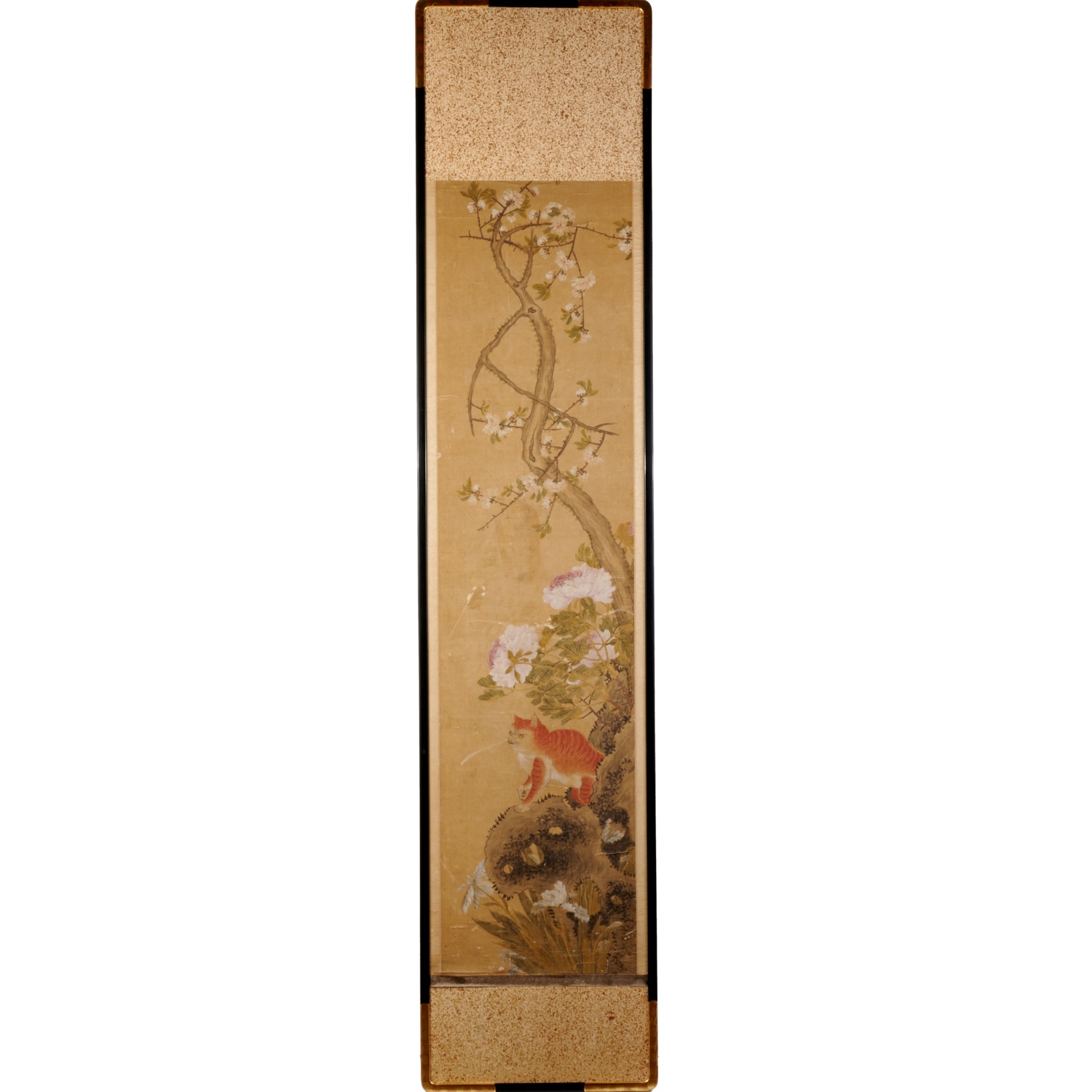 Appraisal: ASIAN SCHOOL SILK SCROLL PAINTING Asian School possibly Chinese th