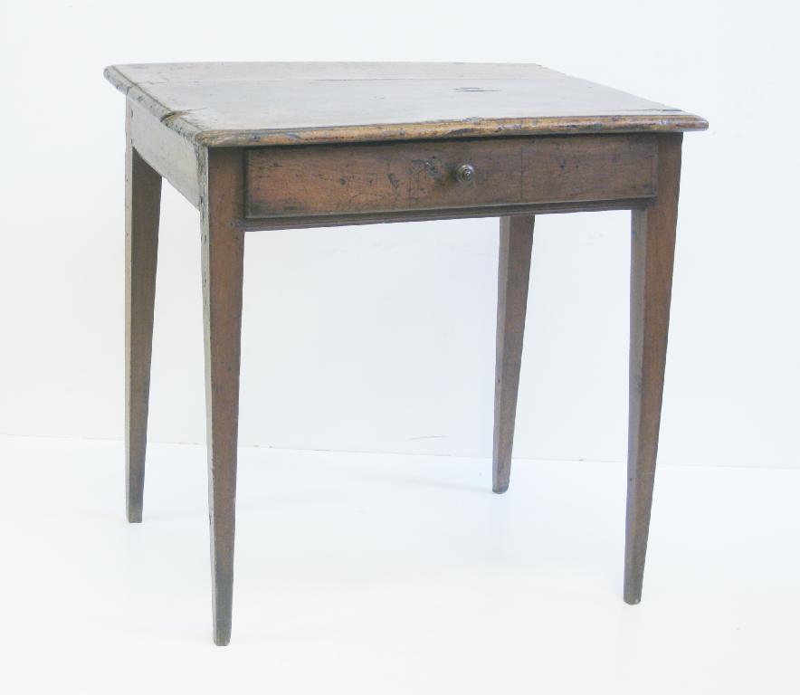 Appraisal: An th Century rustic fruitwood Side Table fitted drawer on