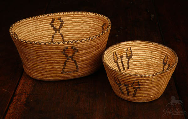 Appraisal: Two Native American Panamint Valley baskets Two Native American Panamint