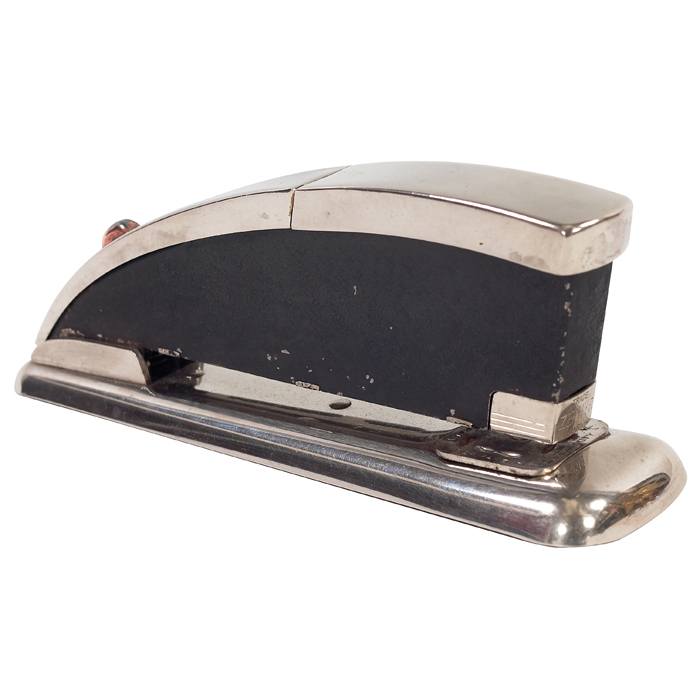 Appraisal: E H Hotchkiss Co ''Zephyr'' stapler c nickel-plated steel andtextured