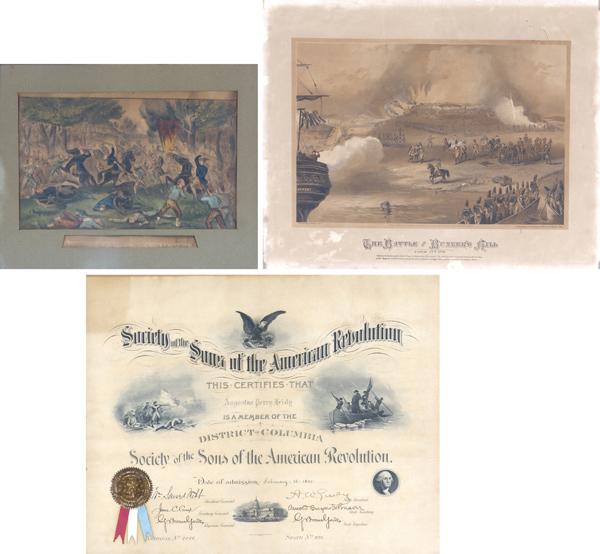 Appraisal: AMERICAN HISTORICAL PRINTS Two framed prints Battle of Bull Run