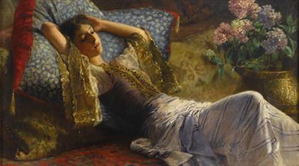 Appraisal: FERDINAND MAX BREDT german - ODALISQUE EN REPOSE Signed and