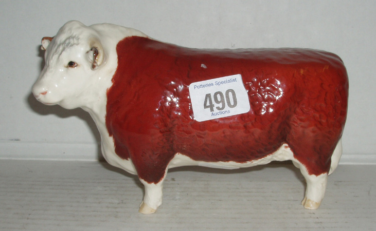 Appraisal: Polled Hereford Bull A Small underglaze Chip To Hoof