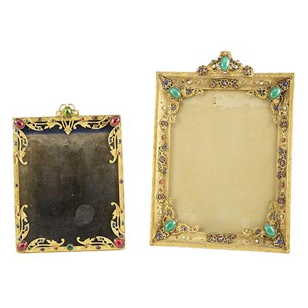 Appraisal: Two Gilt-Metal Photograph Frames Estimate -