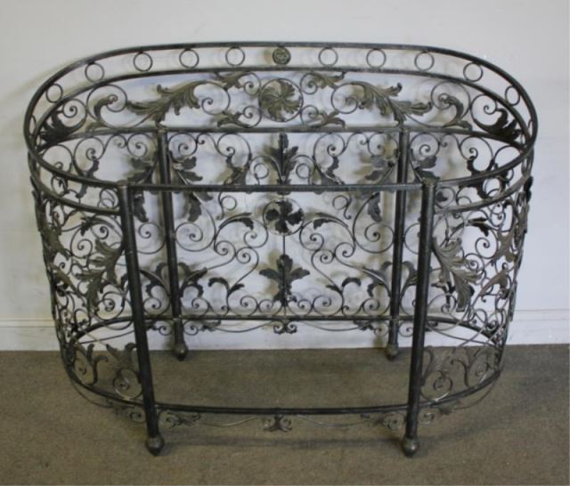 Appraisal: Quality Wrought Iron Etagere Console Nice heavy and well executed