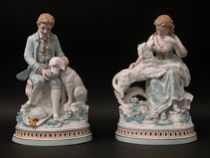 Appraisal: A Pair of Continental Porcelain Figures C Late th Early