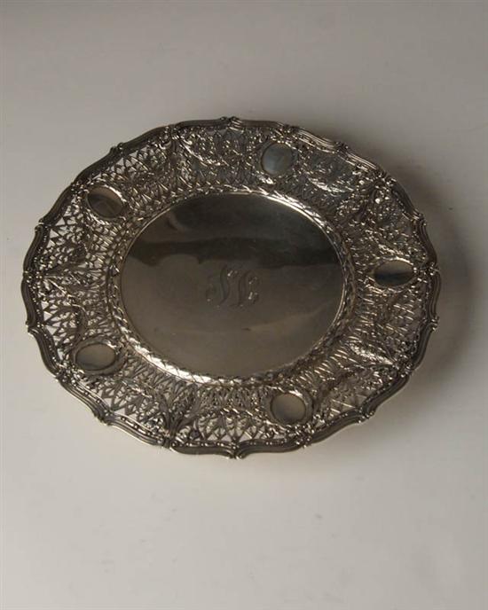 Appraisal: A Shreve Co Sterling Salver having an ornate reticulated border