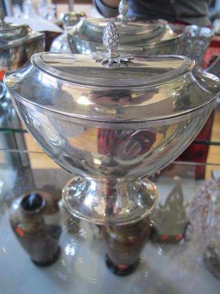 Appraisal: DUTCH SILVER LIDDED TEA CADDY APPROX GMS