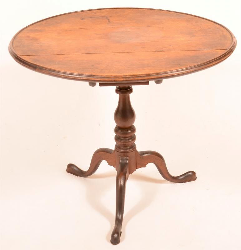 Appraisal: Southeastern PA Walnut Tilt Top Tea Table Southeastern PA Queen