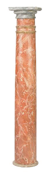 Appraisal: A faux marbled Doric column height ft in width in