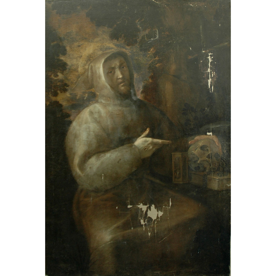 Appraisal: Italian School th Century Saint Francis Oil on canvas x