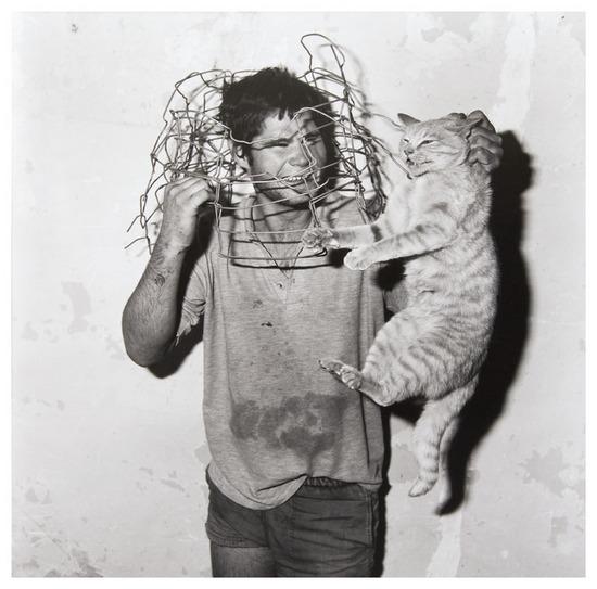 Appraisal: Roger Ballen b Cat Catcher Gelatin silver print printed Signed