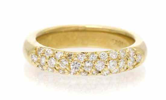 Appraisal: An Karat Yellow Gold and Diamond Ring containing round brilliant