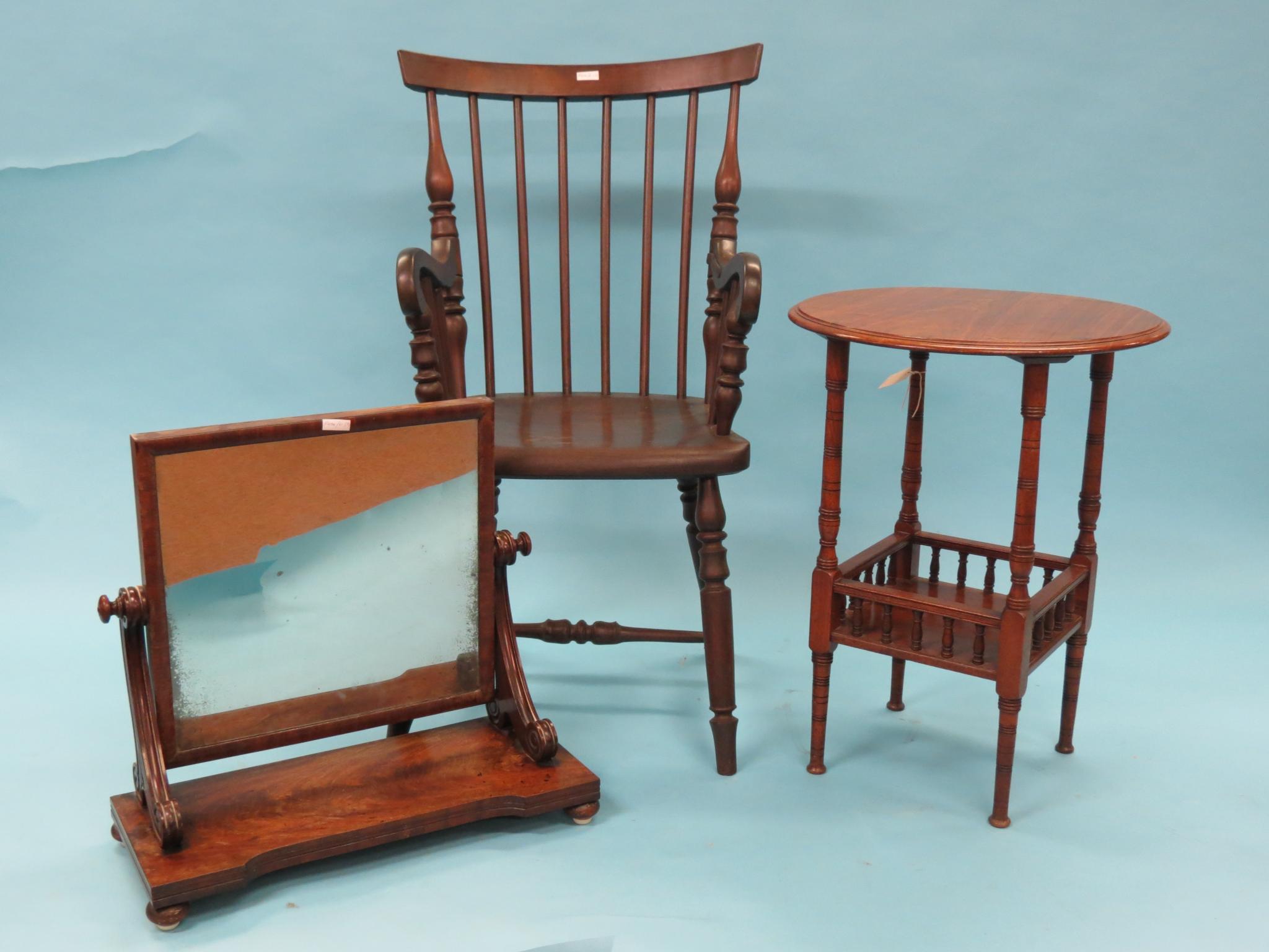 Appraisal: A late Victorian walnut occasional table with circular top ft