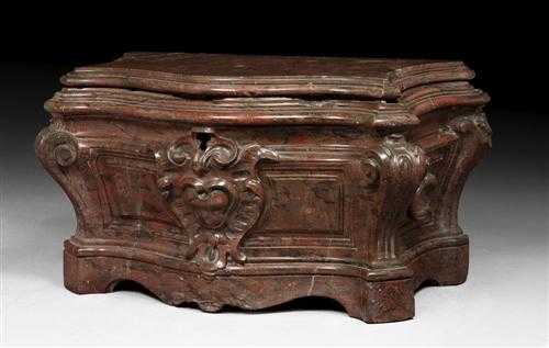 Appraisal: MINIATURE CHEST OF DRAWERS R gence France th century Griotte