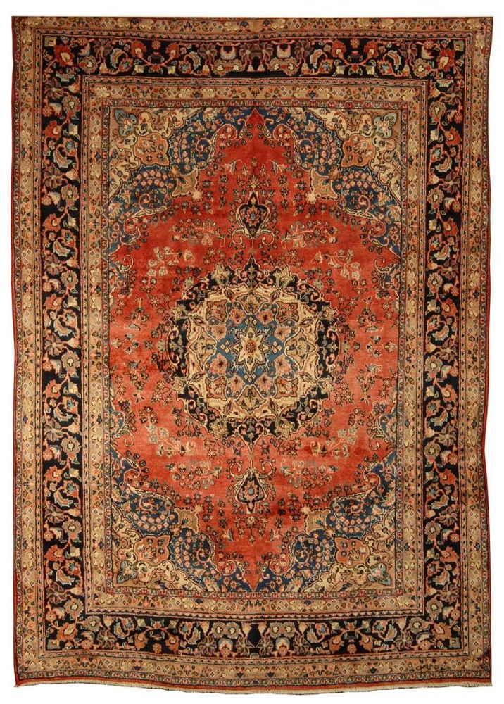 Appraisal: ORIENTAL RUG MESHED ' x ' Central light gold and