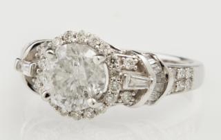 Appraisal: Lady's K White Gold Dinner Ring with a round Lady's