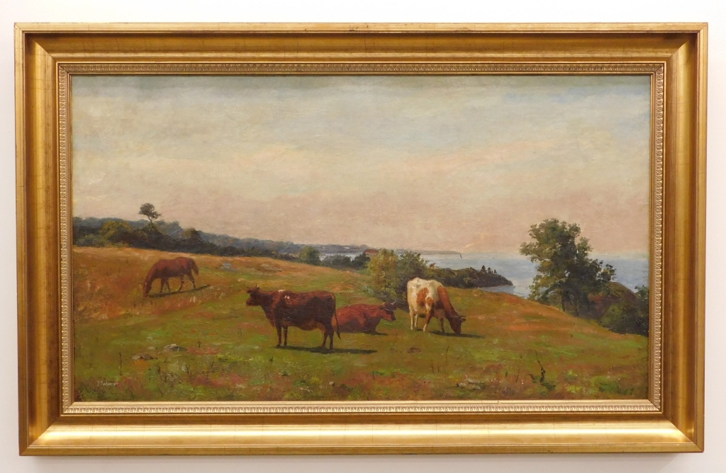 Appraisal: J ROBINSON GRAZING COWS LANDSCAPE PAINTING United States th CenturyImpressionist