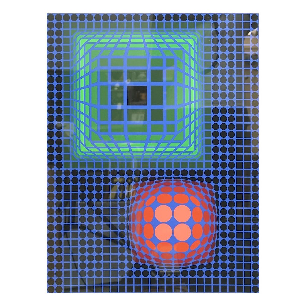 Appraisal: Victor Vasarely Color Screenprint Victor Vasarely French Hungarian - Color