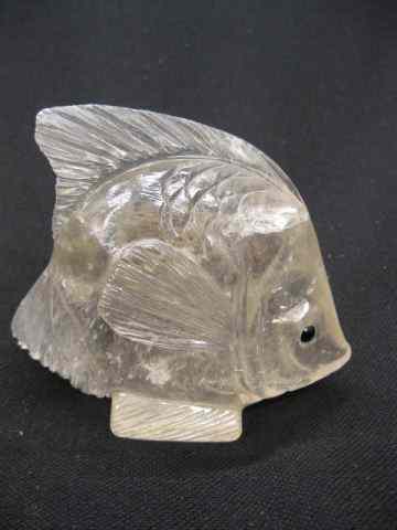 Appraisal: Carved Rock Crystal Figurine of a Fish '' excellent