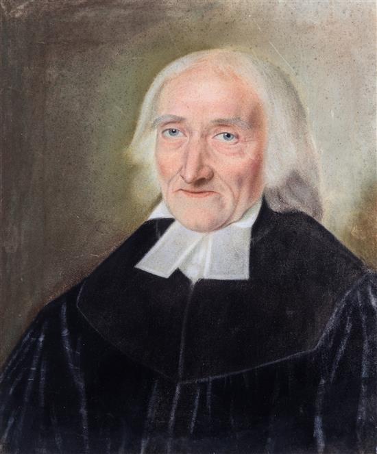 Appraisal: Sale Lot Artist Unknown Portrait of Lutheran Minister pastel on