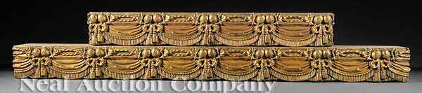 Appraisal: A Set of Three Victorian Pressed Brass Curtain Valances each