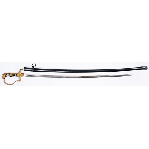 Appraisal: A German army sword and scabbard Prinz Eugen pattern by