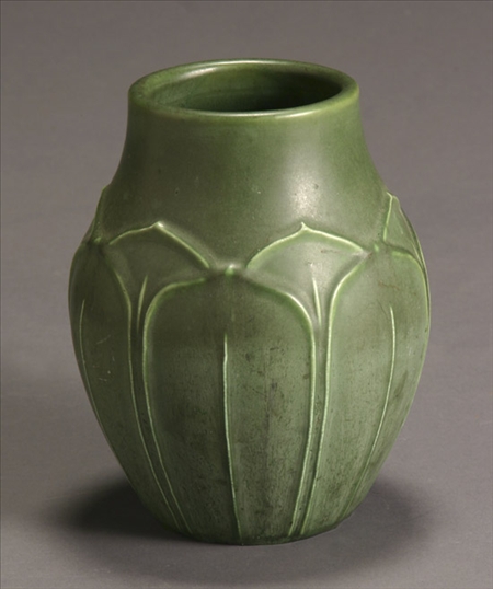 Appraisal: Hampshire Pottery Vase Designed by Cadmon Robertson Circa - Having