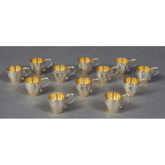 Appraisal: Jean Elysee Puiforcat - French Set of Twelve Gilt First