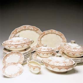 Appraisal: -PIECE WEDGWOOD DINNERWARE -piece English Wedgwood dinnerware set with neoclassical