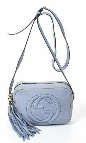 Appraisal: Gucci Soho Disco crossbody bag in pale blue leather with