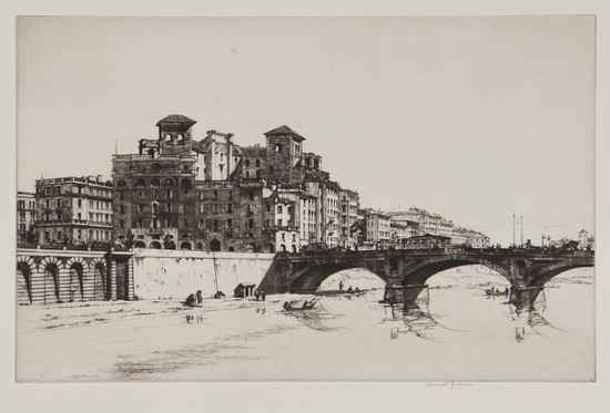 Appraisal: Kenneth Holmes A group of city views in Rome etchings