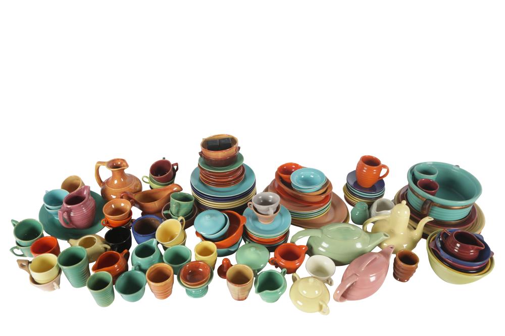 Appraisal: LARGE COLLECTION OF AMERICAN POTTERY TABLEWAREScomprising pieces by Bauer Gladding