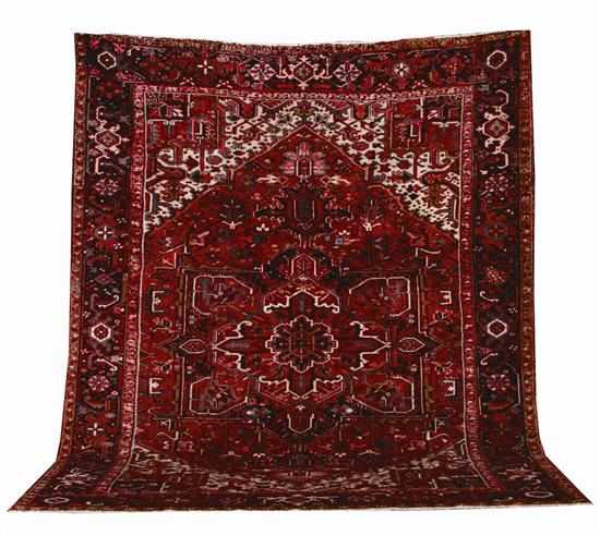 Appraisal: Persian Heriz carpet ' '' x ' '' Provenance Beaufort