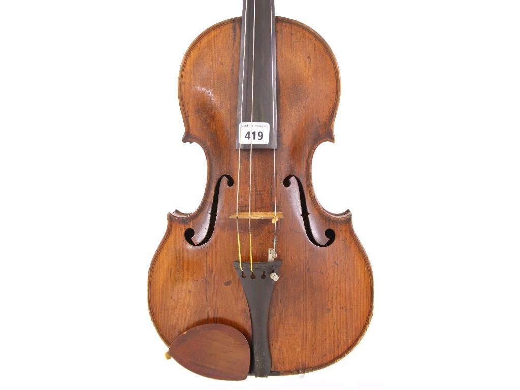 Appraisal: Interesting th century German eccentric viola cm case