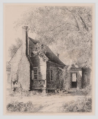 Appraisal: Louis Orr American - Negro Servants' Cabin Colonial Plantation at