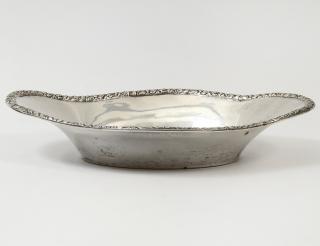 Appraisal: CONTINENTAL SILVER BOWL German Circa Fine Of oval form with