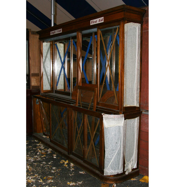 Appraisal: Drug store cabinet with sliding glass doors Cough Cold and