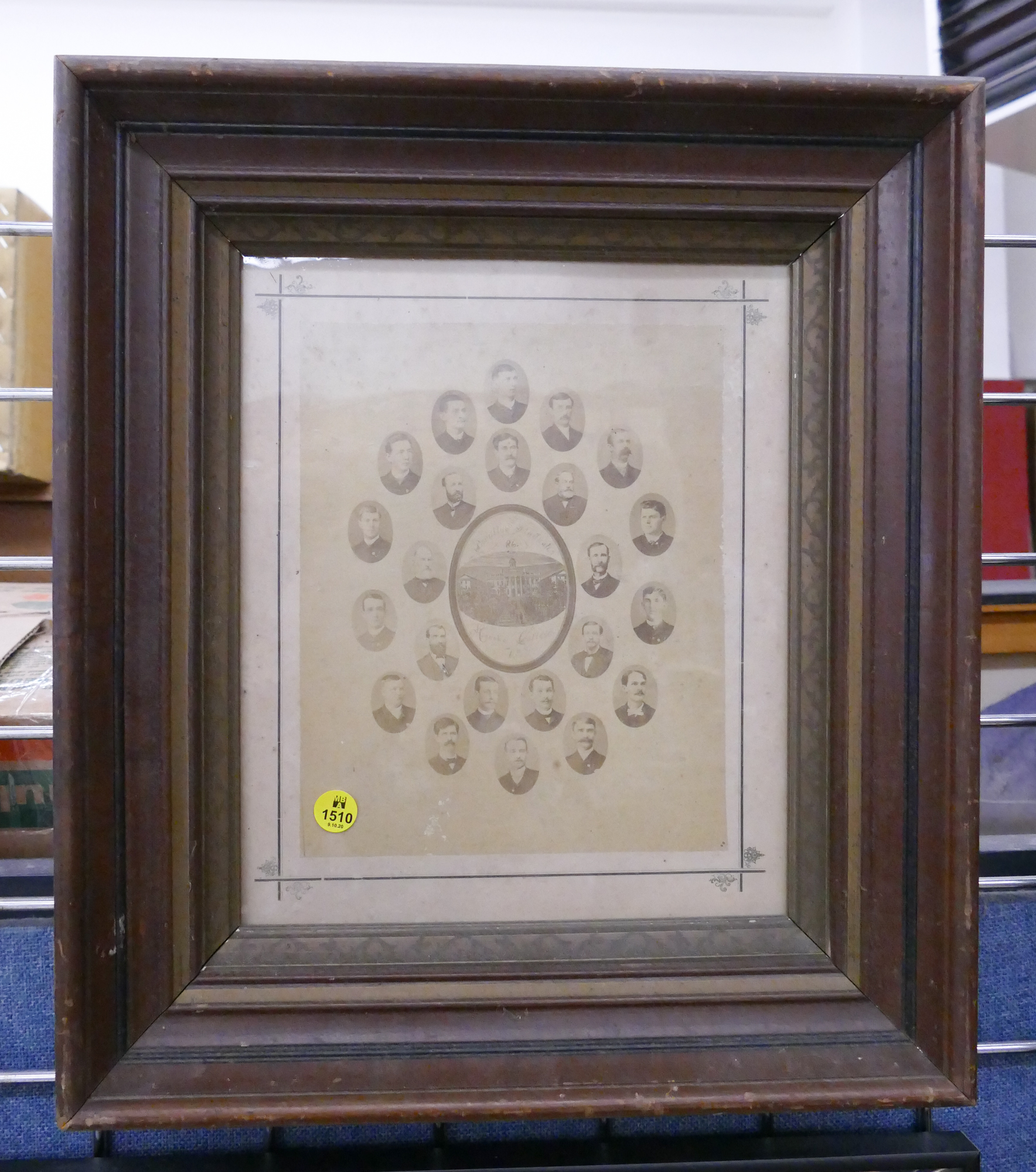 Appraisal: Antique Roanoke College Professor Composite Photo Framed- x ''