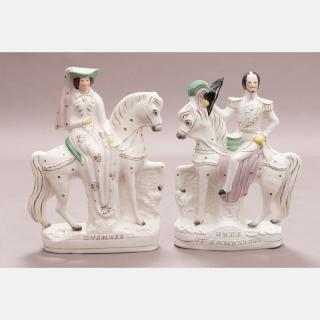 Appraisal: A Pair of Staffordshire 'Duke and Duchess of Cambridge' Figures