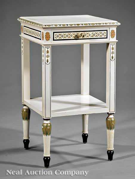 Appraisal: An American Louis XVI-Style Side Table early th c labeled