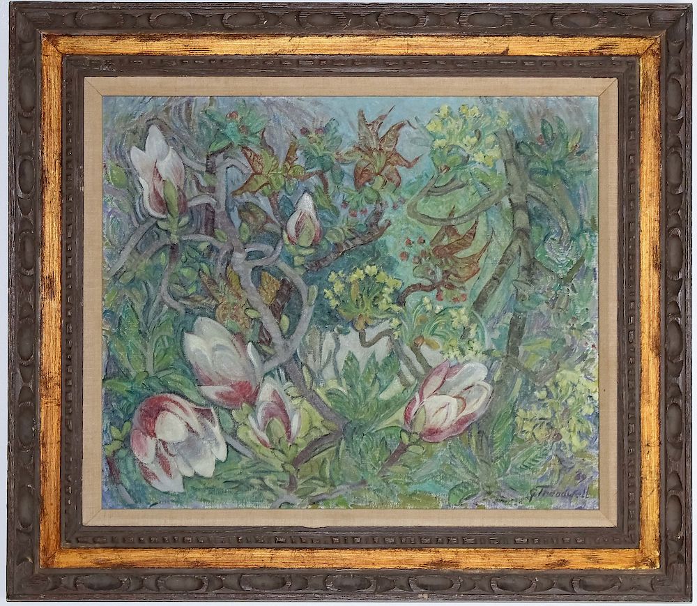 Appraisal: Grace Ansley Treadwell American Flowers Painting Grace Ansley Treadwell -