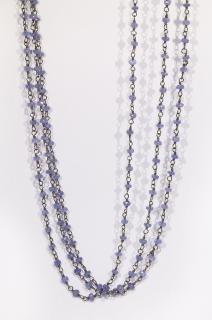 Appraisal: Tanzanite bead and sterling silver necklace Tanzanite bead and sterling