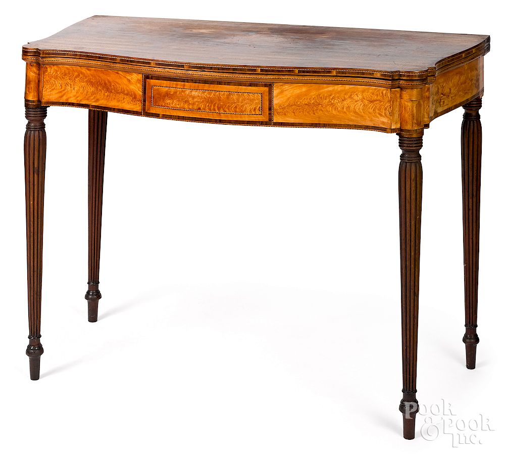 Appraisal: New England Federal mahogany card table ca New England Federal