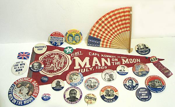 Appraisal: Political Rock Buttons amp Miscellany Grouping of over various political